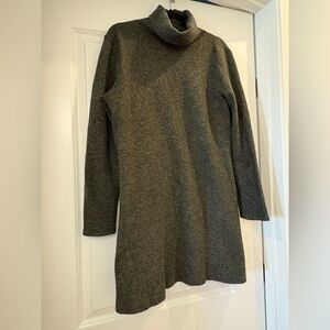 Lulu's Dark Green Turtleneck Sweater Dress (Size XL)